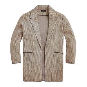 J. Crew Sophie open-front sweater-blazer in chevron Women's XS AQ412 NWT